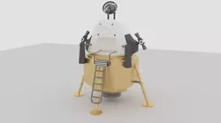 Lunar Model Spacecraft with ladder on top 3D model