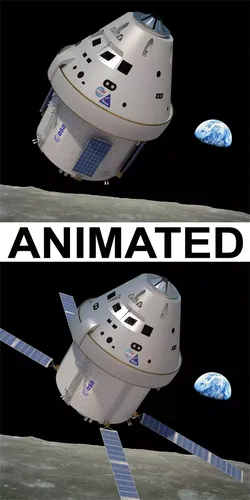 NASAs Orion space craft animated 3D model