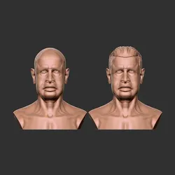 Old Man Head 3D Model