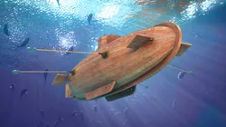Old Wooden Submarine Rigged 3D model