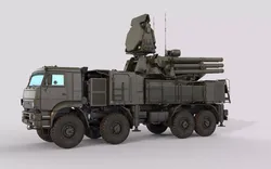 Pantsir S2 shell close air defence system Low-poly 3D model