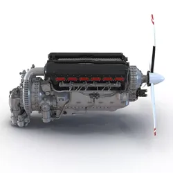 Piston Aero Engine 2 3D model