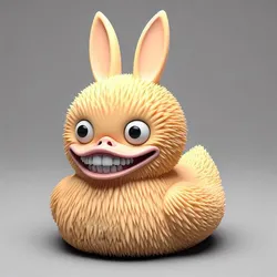 Rubber Duck in Labubu Costume