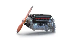 This Piston Aero Engine Rolls Royce Merlin 2 3D model