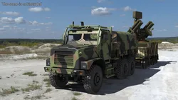 Truck with Trailer Air Defense Missile Complex 3D model
