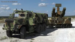 Truck with Trailer Air Defense Missile Complex Rigged 3D model