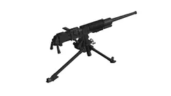 Type 92 heavy machine gun 3D model