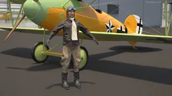 Vintage Pilot in Uniform A-Pose 3D model