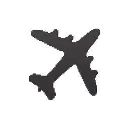 Voxel Airplane Symbol V1 001 Low-poly 3D model