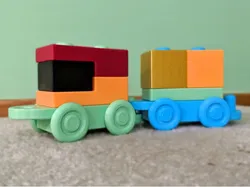 3 Unit Blocks for Stacking Block Toy Train