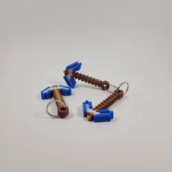 3D Minecraft pickaxe keychain