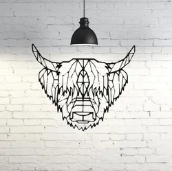 Bison Wall Sculpture 2D