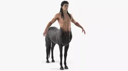 Creature Long Hair Centaur A-Pose 3D model