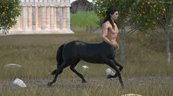 Creature Long Hair Centaur Rigged 3D model
