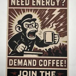 Demand Coffee Propaganda Poster Art