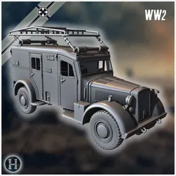 Kfz. 72 (Funkkraftwagen) Opel Blitz "S" Radio mobile truck - Germany Eastern Western Front Normandy Stalingrad Berlin Bulge WWII