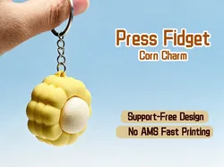 Press Fidget Corn Charm - Free 3D Print Model