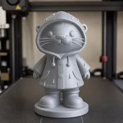 Raincoat Baby Otter 3D Print Model 3D print model