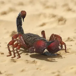 Realistic Scorpion Strikes Animated Rigged 3D model