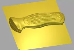 Textured Ornamental Prop Handle STL 3D model