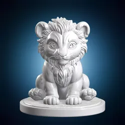 Baby Lion Cub 3D Print Model 3D print model