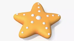 Cartoon Starfish Orange 3D model