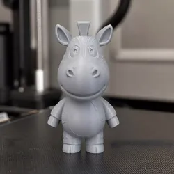 Cartoon Zebra Figure 3D Print Model 3D print model