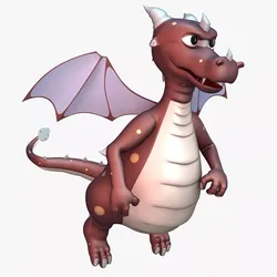 Draco the Dragon Rigged 3D model