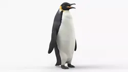 Emperor Penguin Standing Pose Low-poly 3D model