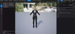Female Secret Agent Character Fully Rigged with  UE5 Project Low-poly 3D model