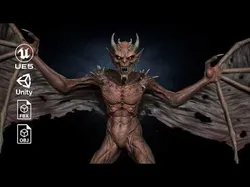 Flying Demon Low-poly 3D model