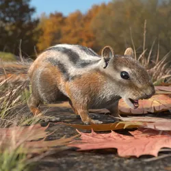 Forest Rodent Chipmunk Fur 3D model