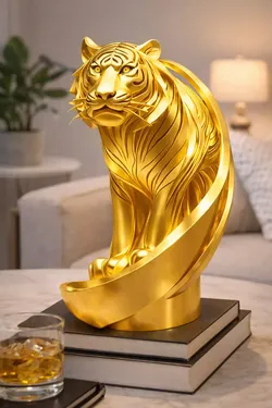 Golden Tiger Luxury Sculpture Planter  3D model