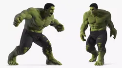 Hulk Walking Fur Animated Rigged 3D model