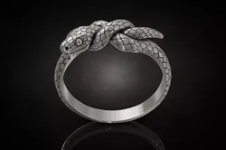 Knotted Snake Ring Serpent Coiled Band 3D print model