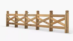 Livestock Salt Mineral Supplement Block on Fence 3D model