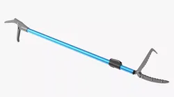 Long Arm Snake Tong with Trigger Mechanism Blue 3D model