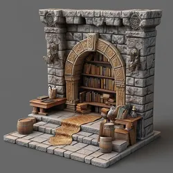 medieval castle diorama