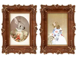 Multi Style Framed Art Gallery Wall Paintings Collection 3D model