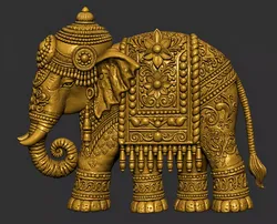 Pendant Elephant Pendant Animal Pendant Wild Elephant 3D print model