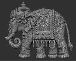 Pendant Elephant Pendant Animal Pendant Wild Elephant 3D print model