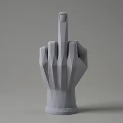 Polygonal Middle Finger Hand Sculpture
