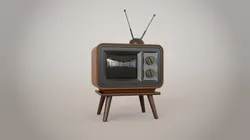 Stylized Cartoon Retro TV vintage PBR textured 3D model