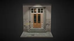 Tenement doors in the night