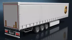 UPS Curtain Side Trailer 3D model