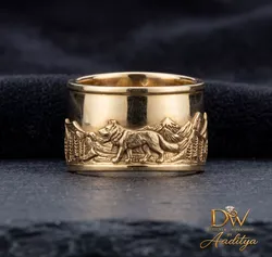 Wolf Ring Band 3D print model