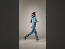 Animated 3D Woman Running   Sportswear    3D model