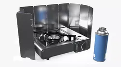 Butane Canister Replacement in Camping Stove Animated 3D model