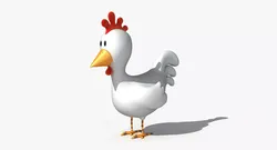 Cartoon Chicken Non Rig 3D model