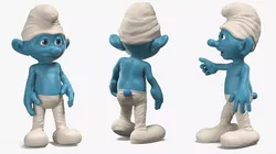 Cartoon Smurf Rigged 3D model